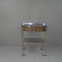 Mesa Auxiliar Acero Inoxidable Bandeja Superior Tablero Inferior 2 Cajones Superiores MAU109