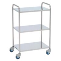 Mesa Auxiliar Acero Inoxidable Tres Planos Lisos MAU118